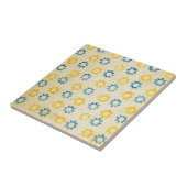 ヴィンテージのレトロの青及び黄色の日曜日のステンシル質 タイル (側面)