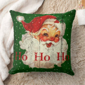 ヴィンテージのレトロのHo Ho Hoサンタクロースの枕 クッション (ブランケット)