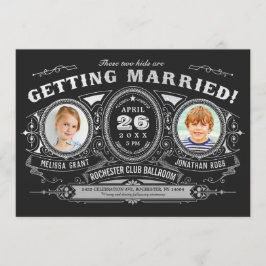 ヴィンテージのレトロは写真の結婚式招待状ホイルをからかいます 招待状