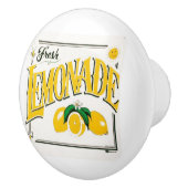 ヴィンテージのレモネードの印の陶磁器のノブ セラミックノブ (右)