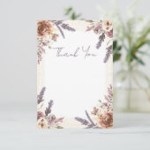 ヴィンテージのレースと押し花の感謝カード サンキューカード (スタンド正面)