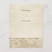 ヴィンテージのレースと赤いリボンの受付カード エンクロージャーカード (裏面)