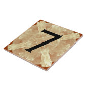 ヴィンテージのレースのセラミックタイルとの屋家番号 タイル (側面)