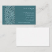 ヴィンテージのレースのターコイズの名刺 名刺 (正面/裏面)