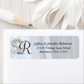 ヴィンテージのレースの名前および宛名ラベルのモノグラム ラベル (インサイチュ)