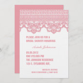 ヴィンテージのレースの招待状 招待状 (正面/裏面)