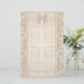 ヴィンテージのレースの文房具 便箋 (スタンド正面)