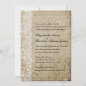 ヴィンテージのレースの旧世界の結婚式招待状 招待状 (正面)