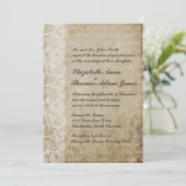 ヴィンテージのレースの旧世界の結婚式招待状 招待状 (スタンド正面)