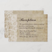 ヴィンテージのレースの旧世界の結婚披露宴カード エンクロージャーカード (正面/裏面)