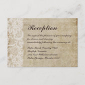 ヴィンテージのレースの旧世界の結婚披露宴カード エンクロージャーカード (正面)