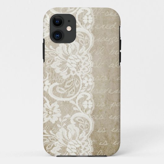 ヴィンテージのレースの旧世界のIphoneの場合 Case-Mate iPhoneケース (裏面)