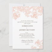 ヴィンテージのレースの結婚式招待状 招待状 (正面)