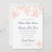 ヴィンテージのレースの結婚式招待状-春のレース 招待状 (正面)