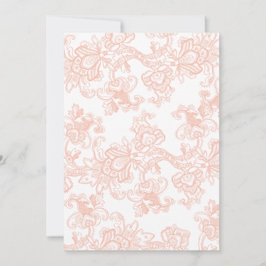 ヴィンテージのレースの結婚式招待状-春のレース 招待状 (裏面)