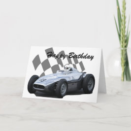 ヴィンテージのレースカーのハッピーバースデー2 カード