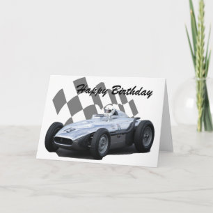 ヴィンテージのレースカーのハッピーバースデー2 カード