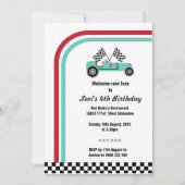 ヴィンテージのレースカーの招待状 招待状 (正面)