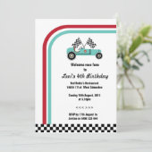 ヴィンテージのレースカーの招待状 招待状 (スタンド正面)