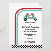 ヴィンテージのレースカーの招待状 招待状 (正面/裏面)