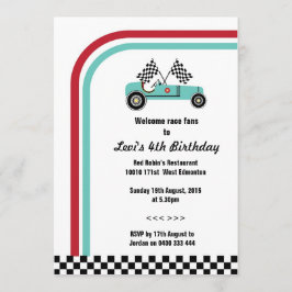 ヴィンテージのレースカーの招待状 招待状