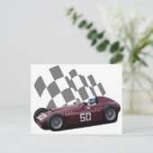 ヴィンテージのレースカーの郵便はがき8 ポストカード (スタンド正面)