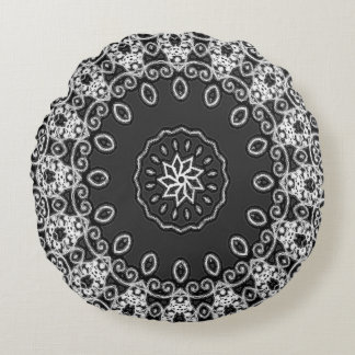 ヴィンテージのレース ラウンドクッション
