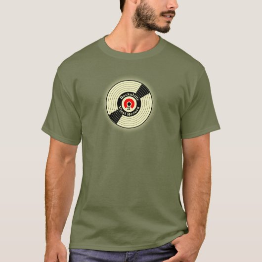 ヴィンテージのロカビリーのレコード Tシャツ (正面)