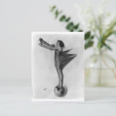 ヴィンテージのロケットの女性 ポストカード (スタンド正面)