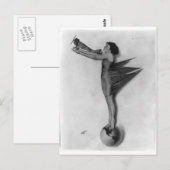 ヴィンテージのロケットの女性 ポストカード (正面/裏面)