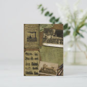 ヴィンテージのロコモーティブのスクラップブックの郵便はがき ポストカード (スタンド正面)