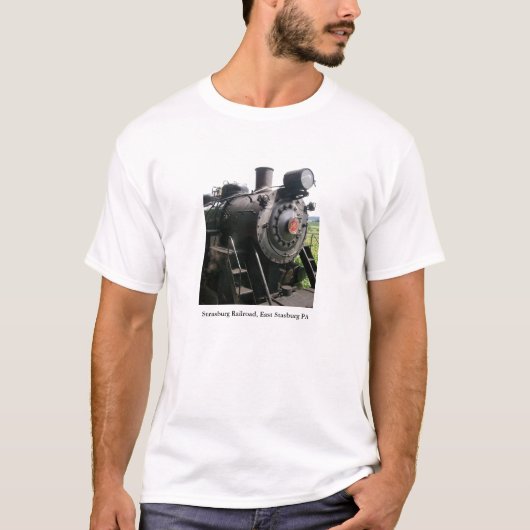 ヴィンテージのロコモーティブの鉄道列車 Tシャツ (正面)