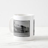 ヴィンテージのロコモーティブの鉄道蒸気機関 コーヒーマグカップ (正面左)