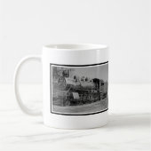 ヴィンテージのロコモーティブの鉄道蒸気機関 コーヒーマグカップ (左)