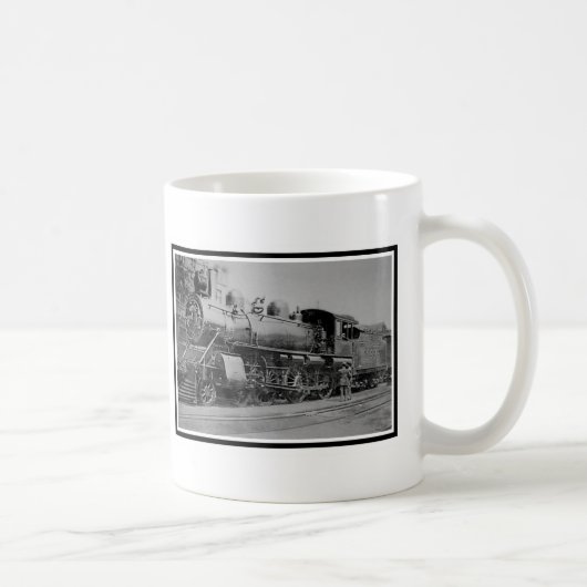 ヴィンテージのロコモーティブの鉄道蒸気機関 コーヒーマグカップ (右)