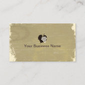 ヴィンテージのロゴエイジ紙テクスチャワイナリー 名刺 (正面)