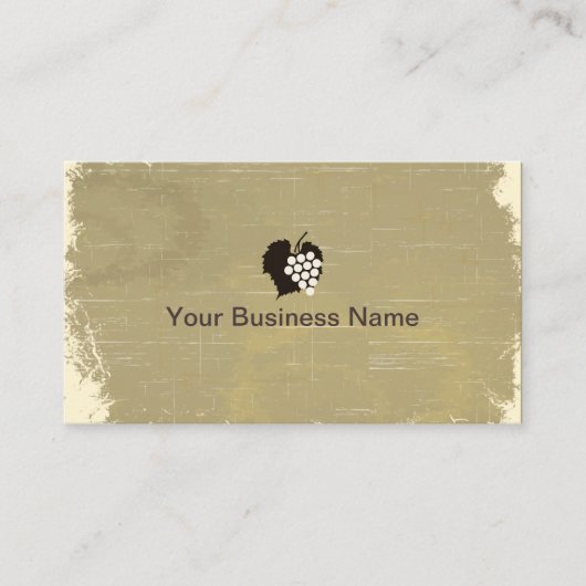 ヴィンテージのロゴエイジ紙テクスチャワイナリー 名刺 (正面)