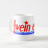 ヴィンテージのロゴ コーヒーマグカップ (正面左)