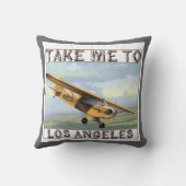 ヴィンテージのロサンゼルスの装飾用クッション クッション (裏面)