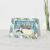 ヴィンテージのロシアのなクリスマス、アイスホッケープレーヤー シーズンカード (正面)