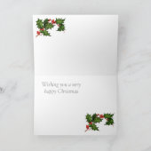 ヴィンテージのロシアのなクリスマス、サンタのトロイカ、女の子 シーズンカード (内部)