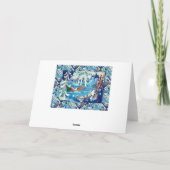 ヴィンテージのロシアのなクリスマス、サンタの旅行 シーズンカード (裏面)