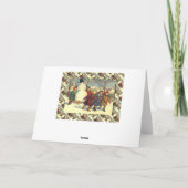 ヴィンテージのロシアのなクリスマス、子供および雪だるま シーズンカード (裏面)