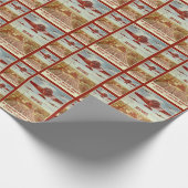 ヴィンテージのロシアのな航空名前をカスタムするのギフト用包装紙 ラッピングペーパー (角)