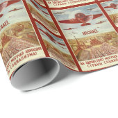 ヴィンテージのロシアのな航空名前をカスタムするのギフト用包装紙 ラッピングペーパー (ロールコーナー)