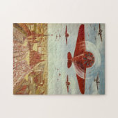 ヴィンテージのロシアのな航空芸術のパズル ジグソーパズル (横)