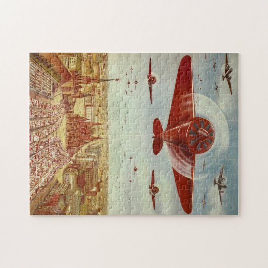 ヴィンテージのロシアのな航空芸術のパズル ジグソーパズル (横)