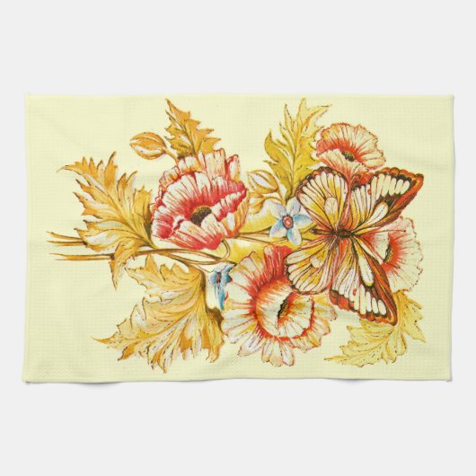 ヴィンテージのロシア語 キッチンタオル (横)