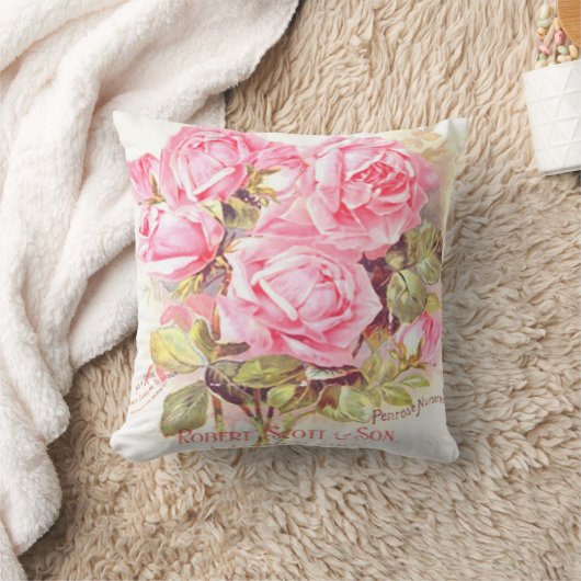 ヴィンテージのロバートスコットの種のパックの花柄の枕 クッション (ブランケット)