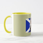 ヴィンテージのロバート・バーンズのポートレートのSaltireのマグ マグカップ (左)